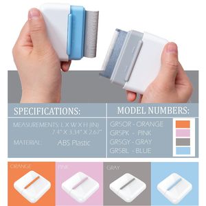 หวีกรูมมิ่งสำหรับเดินทางแบบ 2-in-1 ยี่ห้อ Zipocket ทำจากสแตนเลส พร้อมหวีสำหรับขนซับในสำหรับสัตว์เลี้ยง - Product Image 4