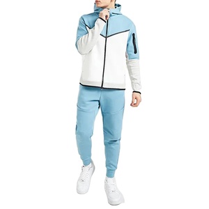 Bán Buôn Người Đàn Ông Của Thiết Kế Zip up Áo Nỉ Tùy Chỉnh 500 GSM Công Nghệ Lông Cừu Bông Chắp Vá Quá Khổ Tracksuits Cho Nam Giới - Product Image 1