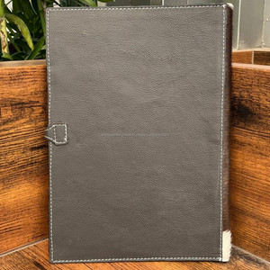 สมุดโน้ตแพ็ดหนังทำมือสุดหรูพร้อม A4จัดระเบียบเอกสารสำหรับผู้ชายและผู้หญิงพอร์ตโฟลิโอหนังวัวพร้อมห่วงปากกา - Product Image 5