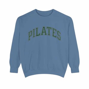 Pilates Custom <b>Mock</b> <b>Neck</b> Sweatshirt Women Men Ladies Unisex Chenille Letter Embroidery University College Fashion - Product Image 3