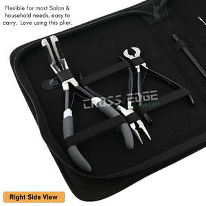 Wholesale Hair Extension Tools Kit 9pcs with Microbead Crimping & <b>Tape</b> in Plier, Section Clip, Hair <b>Hook</b> & <b>Loop</b>, Finger Tool - Product Image 3