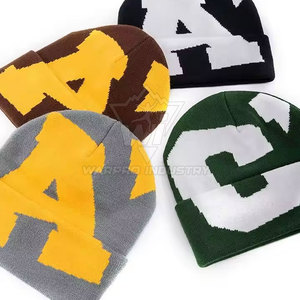 Comfortable Jacquard <b>Wool</b>/Cotton <b>Beanie</b> <b>Hats</b> Soft Winter Knit Headwear Stretch Fabric Outdoor Casual Custom Logo Advanced - Product Image 6