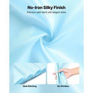 Fasce per Sedie in Raso Elasticizzato, Confezione da 100, 7x108 Pollici, Nastri Azzurri per Decorazioni Ricevimenti di Nozze - Product Image 3