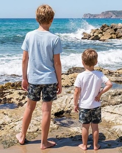 Shorts de bain pour homme à imprimé camouflage, séchage rapide, taille à cordon de serrage, décontractés, avec poches - Product Image 6