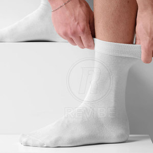 Cotton Breathable High Quality Crew <b>Socks</b> for <b>Men</b> Winter Gym Sports Customizable - Product Image 3