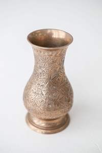 Jarrón Grande de Latón y Cobre con Diseño Floral, Hecho a Mano, Moderno, para Decoración del Hogar, Oficina, Sala de Estar, Juego de Portavelas - Product Image 4