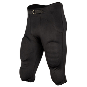 Mens Black <b>Padded</b> American Football Pants Belt Closure Breathable Athletic Practice Game Performance Sportswear Adult Wear - Product Image 1