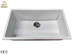 El MEJOR Fregadero de Cocina Moderno de Cuarzo de un Solo Tazón, Fabricado en Vietnam, de 10 mm de Grosor, Superficie Cepillada, de Cuarzo y Resina, con Grifo de un Solo Orificio - Product Image 6