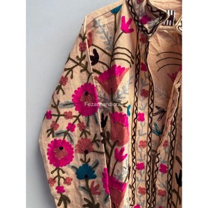 Uzbek Embroidery Jacket 100% Cotton Short Jacket Boho Chic Jacket <b>Coat</b> Winter Unisex Jacket Party Wear Women's Jacket - Product Image 2