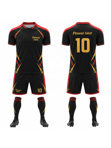 Nouveaux maillots de foot et shorts de sublimation personnalisés, design tendance, nom et numéro d'équipe personnalisés, uniforme de football respirant pour hommes - Product Image 4