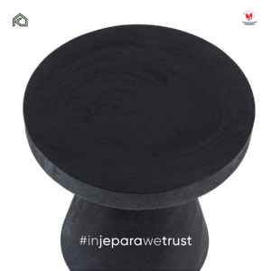 Wholesale Tapered Solid Wood Side Table Charcoal Black Occasional <b>Stool</b> Elegant Pedestal for Living Room Hotel - Product Image 3