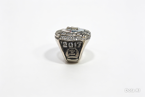 Anillo de reconocimiento del Salón de la Fama de Flint, moderno, de acero inoxidable, plateado, tipo cóctel, con piedra de circonita cúbica, de moda - Product Image 2