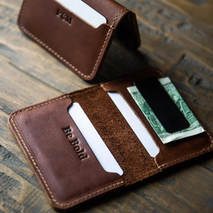 Clásico personalizar regalo cuero genuino tarjetero billetera delgada negocio Banco ID tarjetero para hombre - Product Image 6