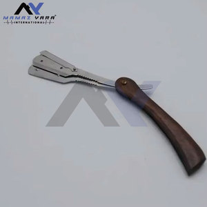 Rasoir de barbier à manche en bois sur mesure avec mécanisme de verrouillage pivotant, lame droite de qualité supérieure - Product Image 3