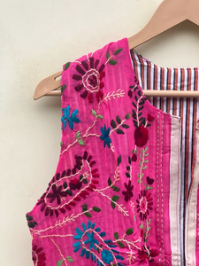 Chaqueta Reversible de Algodón Acolchado Kantha con Estampado Floral Indio Digital para Mujer, Otoño-Invierno, Ecológica, Transpirable y Antiarrugas - Product Image 2