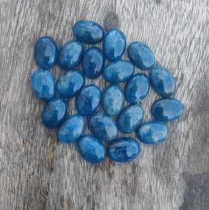 Apatite néon naturelle ovale cabochon, pierre précieuse à dos plat calibrée, pierre en vrac pour la fabrication de bijoux, fournisseur en gros - Product Image 6