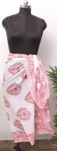 Buta Design Cotton <b>Sarong</b> Women Beach <b>Wrap</b> Lightweight Pareo Summer Cover Up Scarf <b>sarongs</b>. - Product Image 3