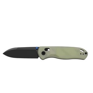Cuchillos Plegables Premium con Hoja Afilada con Recubrimiento Negro, Mango Ergonómico Verde Oliva y Diseño Compacto de Bolsillo para Acampar al Aire Libre - Product Image 1