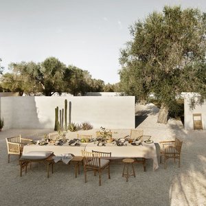 Wholesale Scandinavian Bamboo Lounge <b>Chair</b> with Cushioned Seat Handmade Natural Furniture for Terrace and Home Decor OEM ODM - Product Image 5