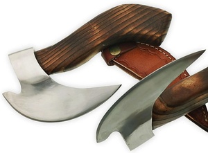 Hache à pizza artisanale en acier inoxydable, coupe-pizza, hache de survie extérieure, haches pour usage hôtelier, vente en gros, EDC, fournisseur OEM en vrac, USA, UE - Product Image 5