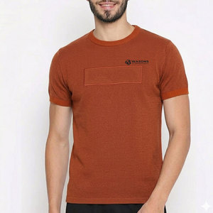 T-shirt en coton à col rond au look élégant, matière en coton respirante, coupe confortable, usage quotidien décontracté - Product Image 1