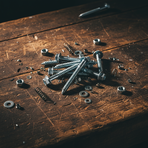 สกรู PDC เกลียวหยาบสำหรับงานไม้ หัวหกเหลี่ยมภายนอก เหล็กกล้าคาร์บอนความแข็งแรงสูง คลาส 4 เคลือบสังกะสีขาว/เหลือง HRC22-32 - Product Image 1