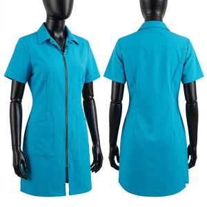 เสื้อแจ็คเก็ตช่างตัดผมสีส้ม พรีเมียม 240 GSM โพลีเอสเตอร์ผสมสแปนเด็กซ์ ปักลายตามสั่ง ชุดยูนิฟอร์มร้านเสริมสวย - Product Image 4