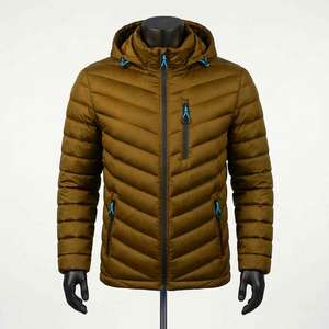 Oversized Plus Size Winter Puff Thick Warm <b>Men's</b> Custom Logo Bubble Clothes <b>Men</b> <b>Lightweight</b> Solid Color Puffer <b>Jackets</b> - Product Image 1