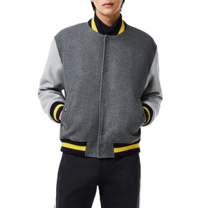 Veste universitaire en laine personnalisée pour homme avec patchs brodés en chenille, veste de baseball OEM, veste d'hiver pour collège - Product Image 3