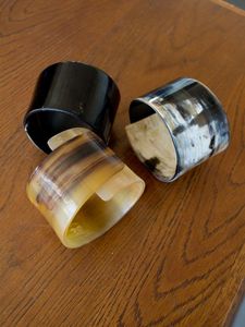 Anillos para Servilletas de Cuerno Natural Marrón, Diseño Moderno 2026, Acabado Pulido Espejo, Hechos a Mano, Decoración para el Hogar, Vajilla al Mejor Precio - Product Image 6