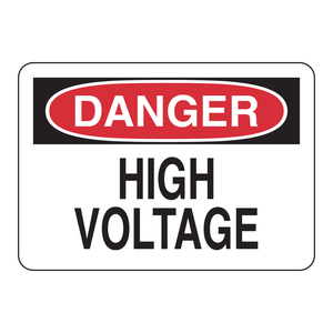 Panneau de signalisation de sécurité électrique haute tension Danger 10x14 pouces, imprimé UV pour intérieur/extérieur, Brady - Product Image 1