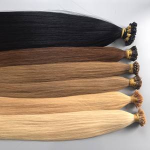 Best Selling 100% Human Cuticle Aligned Virgin <b>Hair</b> Extensions High Quality I Tip in Various Colors Machine Double Weft - Product Image 1