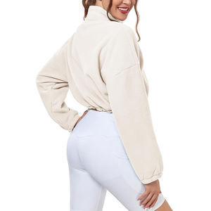 Pull à capuche vierge Offre Spéciale surdimensionné de bonne qualité Sweat à capuche court brodé personnalisé Pull à capuche pour femmes - Product Image 3