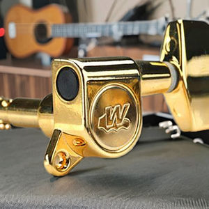 Afinadores de Bloqueo Wilkinson EZ-LOK para Guitarra Eléctrica E27BB, Dorados, 3x3, Hechos en Corea, Accesorios y Piezas para Guitarra - Product Image 1