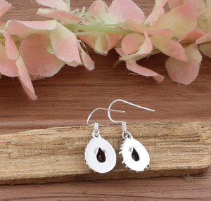 ต่างหูเงินแท้ 925 ประดับพลอยออนิกซ์สีดำธรรมชาติ สำหรับผู้หญิง พลอยแท้ หรูหรา เหมาะสำหรับงานปาร์ตี้ หินประจำเดือนธันวาคม - Product Image 6