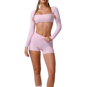 Shorts Deportivos Casuales de Cintura Alta para Mujer, Shorts de Chándal de Color Sólido con Cierre Elástico en la Cintura, Tejido de Punto Transpirable 100% - Product Image 4