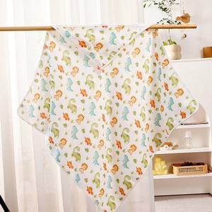 Couverture d'emmaillotage en coton pour bébé, avec imprimé dinosaure, enveloppe douce pour nouveau-nés, serviette à capuche pour enfants, respectueuse de la peau - Product Image 2