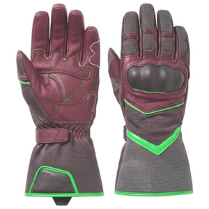 Guantes de Carreras de Cuero con Protección en la Palma, Cierre de Velcro, Transpirables, Impermeables, con Pantalla Táctil, para Uso en Exteriores, Unisex - Product Image 2