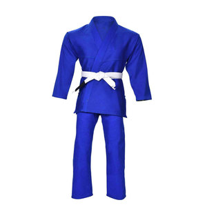 Kimono de judo unisexe pour adulte, noir, en coton, coupe classique, durable, uni, kit de vêtements d'arts martiaux, en stock - Product Image 5