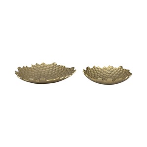 Bol à mélanger et plateau de service en aluminium en forme de fleur, faits à la main, durables, écologiques, pour les fruits et la décoration de table - Product Image 3