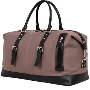 กระเป๋าเดินทางแบบพับได้ขนาดใหญ่ ผ้าแคนวาส โพลีเอสเตอร์ ซิปคุณภาพสูง สำหรับทุกเพศ ใช้ได้ทั้งเดินทางและวันหยุดสุดสัปดาห์ ตกแต่งด้วยหนังแท้ - Product Image 1