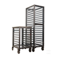 Chariot de boulangerie fermé Atlas Star en aluminium durable, 8 étagères, ouverture de porte à 180 degrés, usage commercial, surface anodisée dure