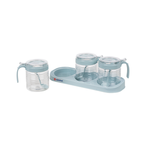 Hot Sale <b>Set</b> of 3 Plastic Rectangle <b>Spice</b> <b>Jars</b> with Airtight Lids Kitchen Seasoning Containers Modern Storage Bottles - Product Image 6