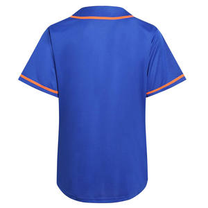 เสื้อเบสบอลโพลีเอสเตอร์ 100% แบบสั่งทำพิเศษ/เสื้อเบสบอลแบบติดกระดุมคุณภาพสูง - Product Image 2