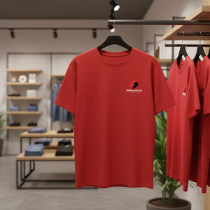 T-shirt en coton surdimensionné pour homme, 100% coton, coupe ample, décontracté, uni, manches courtes, logo personnalisé, vente en gros, streetwear - Product Image 3