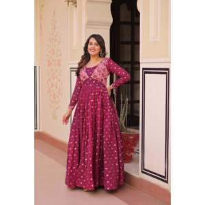Robe de soirée longue en satin, sans bretelles, tissage jacquard, robe de cérémonie - Product Image 3