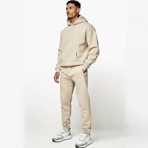 Nouvel ensemble de survêtements en polaire pour hommes, design décontracté, avec logo personnalisé, vêtements d'hiver, survêtement léger uni teint - Product Image 1