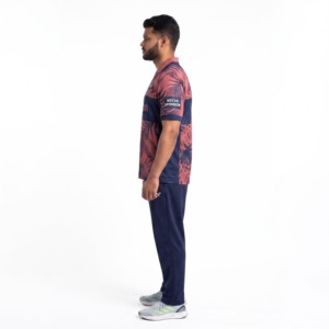 Maillot de football pour homme TOPLINE, manches courtes, motif 3D sublimé, polyester respirant, coupe régulière, col en V, taille élastique - Product Image 3