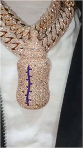 CONCEPTION <b>Iced</b> <b>Out</b> Baby Bottle Pendant 925 Silver 10K Rose Gold Moissanite Diamond Hip Hop Cuban <b>Chain</b> Men - Product Image 2