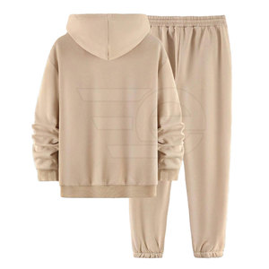 Urban Men Winter Casual Eco-Friendly Hooded Drawstring Tracksuit Set Soft Lightweight Gym Training <b>Suit</b> Running Sportswear - Product Image 2